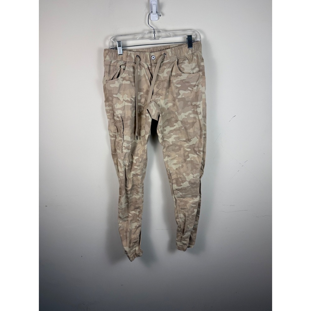 BYLT Basics Weekender Pants Mens Medium Tan Camo Ripstop Joggers Cargo Casual
